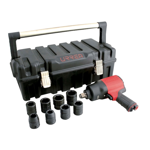 Twin hammer Comp. system 3/4" drive air impact wrench and socket set